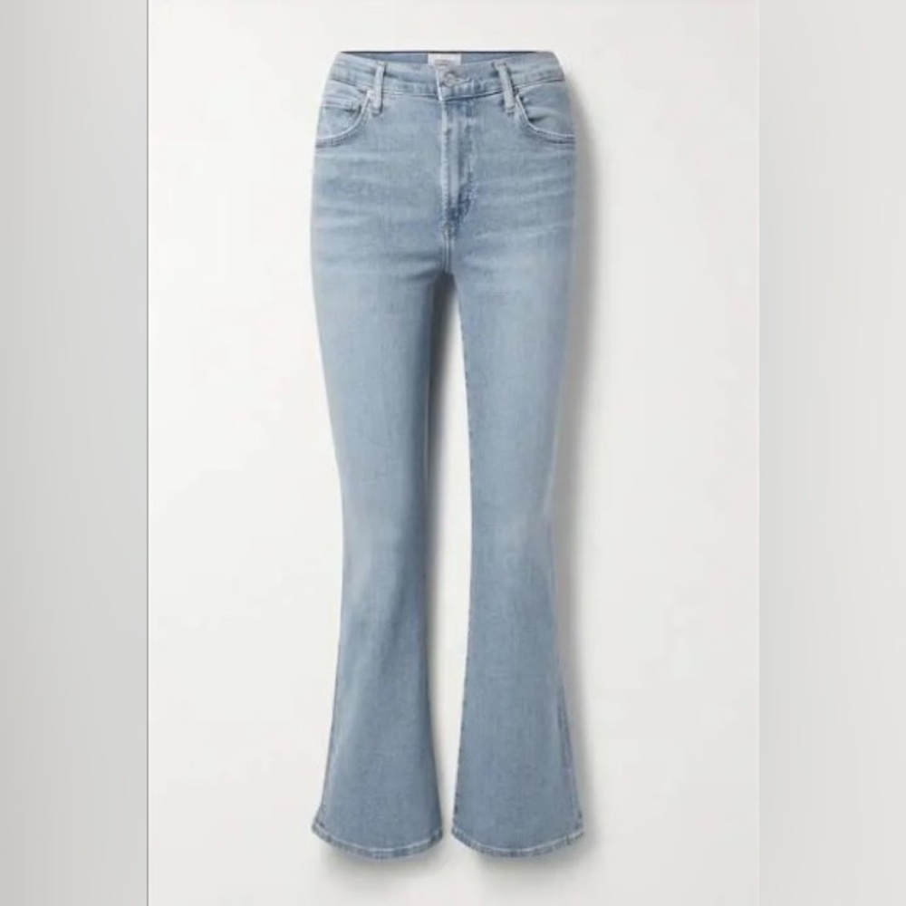 NWT $218 Citizens Of Humanity Lilah High-Rise Bootcut Jeans in Light Blue